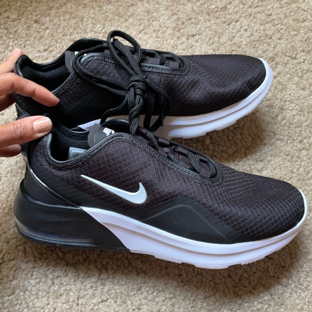 Black and white Nike shoes
